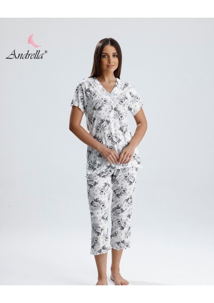 Kadın Mevsimlik Yazlık Ikili Pijama ve Gecelik Takımı – Serin Tutan Doğal Bambu Kumaş, Büyük Beden Çiçek Desenli fiyatları
