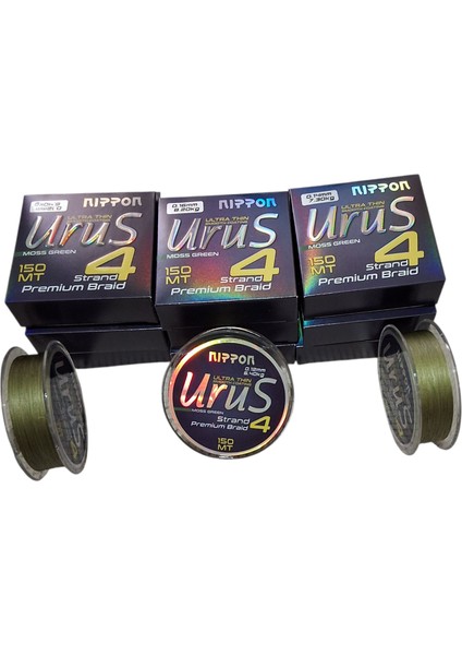 Urus 4 Kat Örgü Ip Misina 150 mt Moss Green - Ip Misina