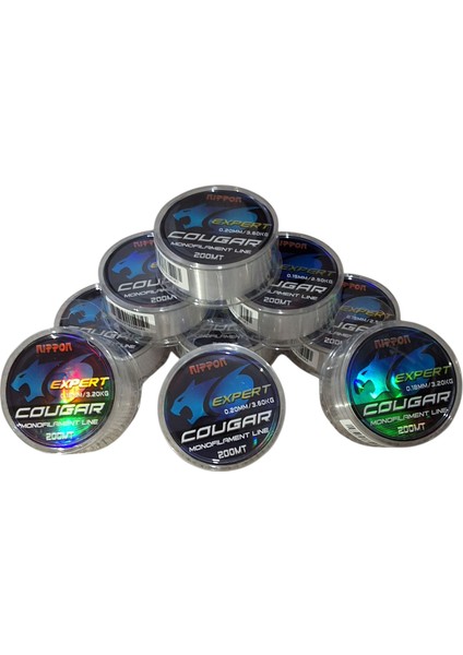 Cougar Expert Monofilament Balıkçı Misinası 200 mt Dayanıklı Şeffaf Olta Taķım Misina fiyatları