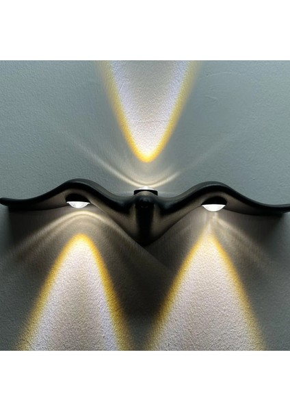 Elektrikli LED Aplik Sarı Işık 10W Iç-Dış Mekan Modern Tasarım Siyah fiyatları