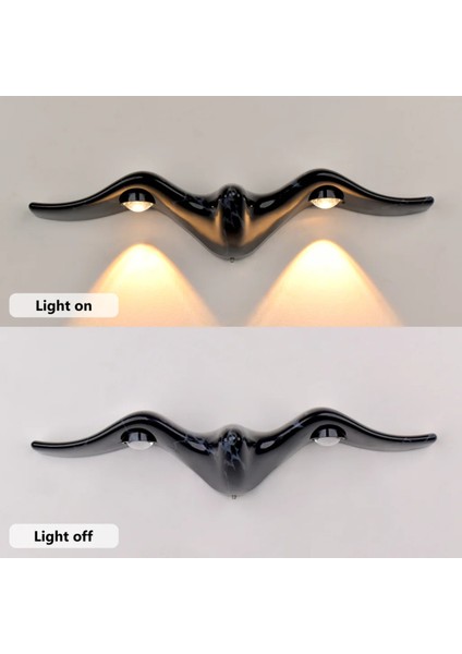 Elektrikli LED Aplik Sarı Işık 10W Iç-Dış Mekan Modern Tasarım Siyah modelleri