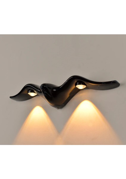 Elektrikli LED Aplik Sarı Işık 10W Iç-Dış Mekan Modern Tasarım Siyah fırsatları