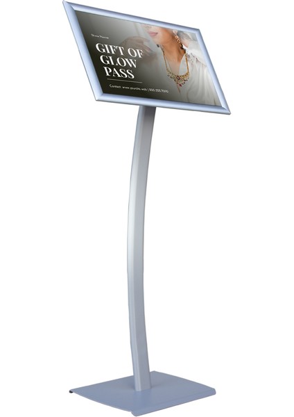 A3 29.7X42 Ojigi (Eğimli) Siyah Menü ve Bilgilendirme Panosu Ayaklı Reklam Panosu