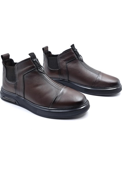 M22012 Hakiki Deri Lastikli Kahverengi Erkek Konfor Bot fırsatları
