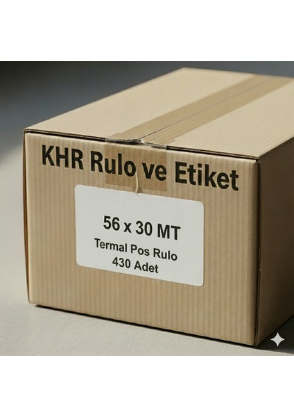 56X30 mt Termal Pos Rulosu (430 Adet) - (1 Koli)Yüksek Kaliteli Yazarkasa Rulosu