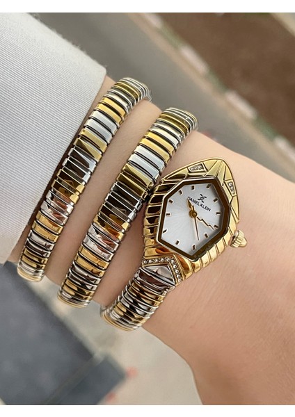 Ayarlanabilir Kordon Yılan Sarmalı Kadın Kol Saati