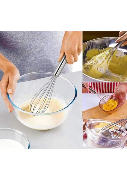 Krom Çırpıcı Pratik Yumurta Sos Kek Çırpma Teli Küçük 26 cm fiyatları