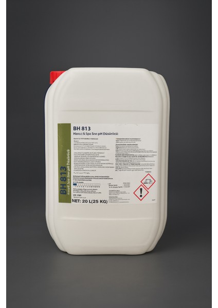 BH813 - Hidroklorik Asit Bazlı Ph Düşürücü - 25KG | Sıvı Ph Düşürücü Havuz Kimyasalı Taş Asidi fiyatları