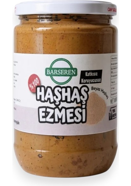 Beyaz Haşhaş Ezmesi 600 gr %100 Yerli Cam Kavanoz