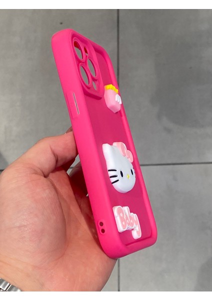 Apple iPhone 14 Pro Max Uyumlu Koruyucu Hello Kitty Figürlü Silikon Kılıf fiyatları