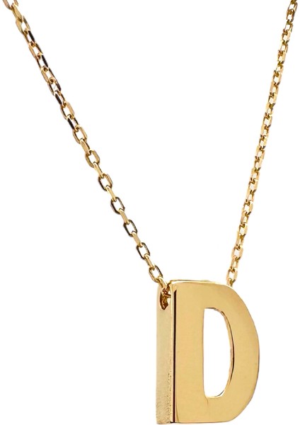 - 14 Ayar D Harfli Hayalet Zincirli Altın Kolye fiyatları