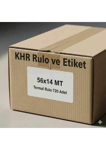 56X14 mt Termal Pos Rulosu (720 Adet) - (1 Koli) Yüksek Kaliteli Yazarkasa Rulosu
