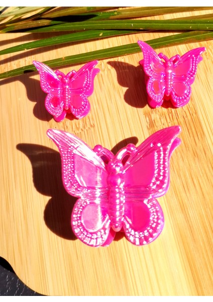 Lüks Figürlü Üçlü Kelebek Kıstırma Toka