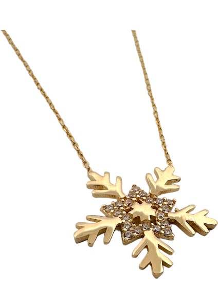 - 14 Ayar Altın Kar Tanesi Kolye fiyatları