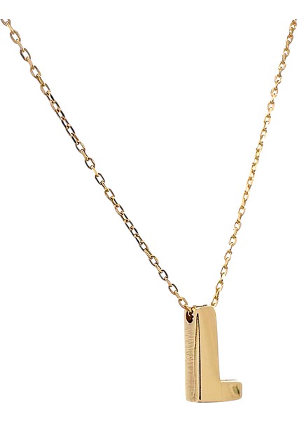 - 14 Ayar L Harfli Hayalet Zincirli Altın Kolye fiyatları