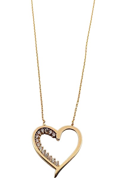 - 14 Ayar Kalbine Akan Sevgi Kolye