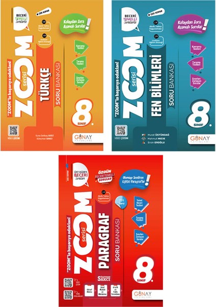 8. Sınıf Zoom Serisi Türkçe Fen Bilimleri Paragraf Soru Bankası Seti 2026 Güncel Basım