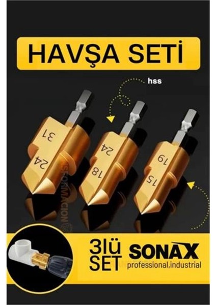 Kademeli Plastik Boru Kalemtraş, Delme ve Genişletme Aracı, Dayanıklı ve Pratik Kullanım