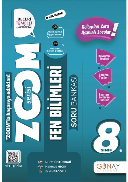 8. Sınıf Zoom Serisi Matematik Fen Bilimleri Soru Bankası Seti 2026 Güncel Basım modelleri