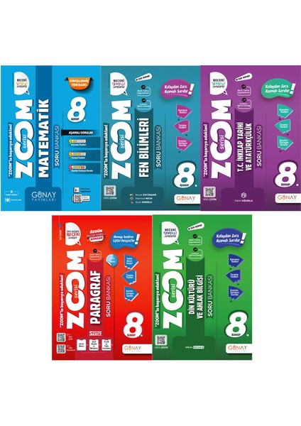 8. Sınıf Zoom Serisi Matematik Fen Bilimleri Inkılap Tarihi Paragraf Din Kültürü ve Ahlak Bilgisi Soru Bankası Seti 2026 Güncel Basım