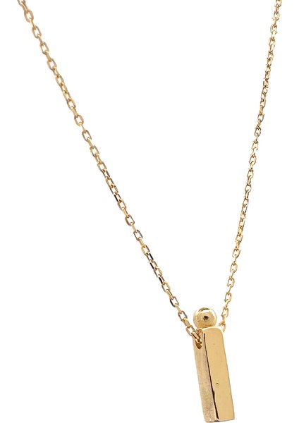 - 14 Ayar I Harfli Hayalet Zincirli Altın Kolye fiyatları