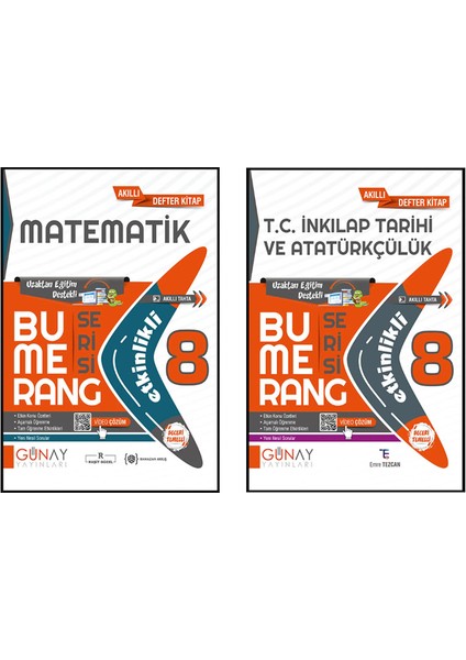 8. Sınıf Bumerang Serisi Etkinlikli Matematik Inkılap Tarihi Seti 2026 Güncel Basım