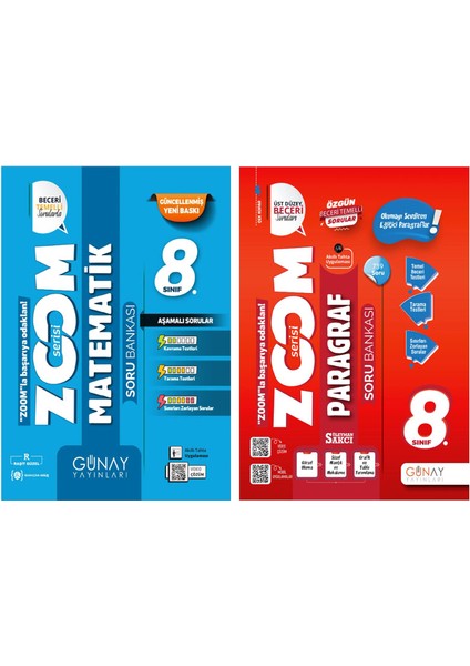 8. Sınıf Zoom Serisi Matematik Paragraf Soru Bankası Seti 2026 Güncel Basım