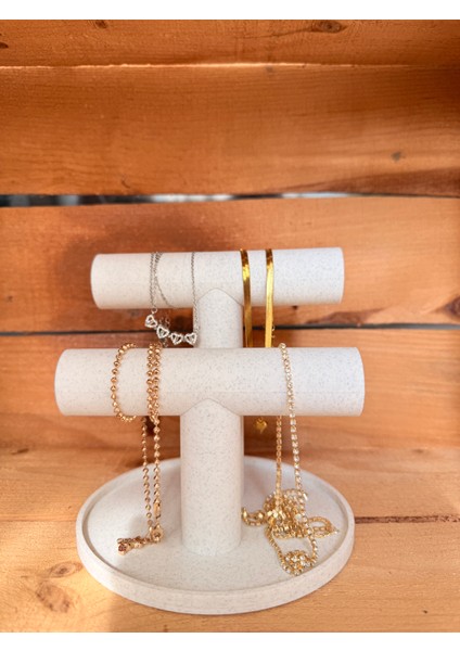 Dekoratif Takı Standı Organizer Set Şık Makyaj Mücevher Kolye Yüzük Sergi fiyatları