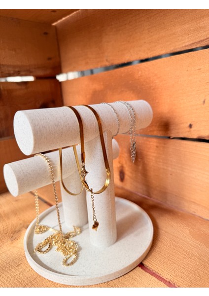 Dekoratif Takı Standı Organizer Set Şık Makyaj Mücevher Kolye Yüzük Sergi modelleri