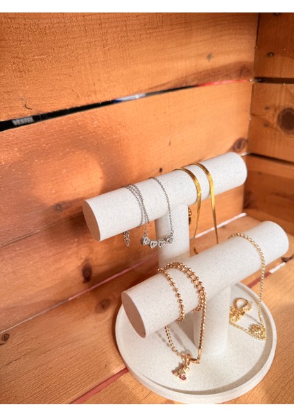 Dekoratif Takı Standı Organizer Set Şık Makyaj Mücevher Kolye Yüzük Sergi fırsatları