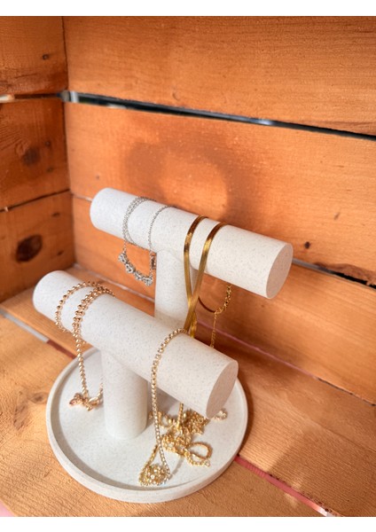 Dekoratif Takı Standı Organizer Set Şık Makyaj Mücevher Kolye Yüzük Sergi indirimleri