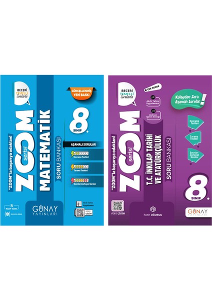 8. Sınıf Zoom Serisi Matematik Inkılap Tarihi Soru Bankası Seti 2026 Güncel Basım