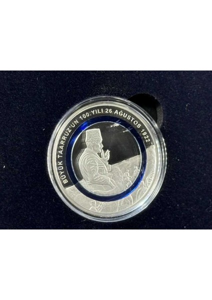 Atatürk Büyük Taarruz’un 100. Yılı – Mavi Işıklı Kadife Kutulu Hatıra Para modelleri