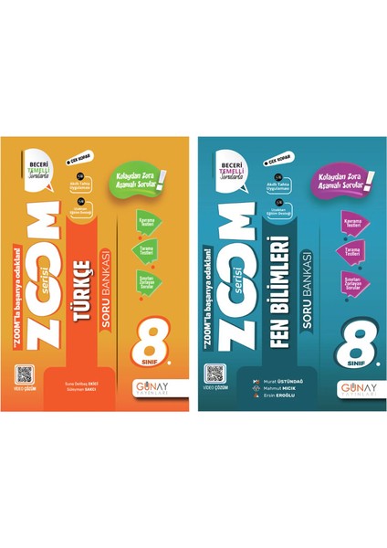 8. Sınıf Zoom Serisi Türkçe Fen Bilimleri Soru Bankası Seti 2026 Güncel Basım