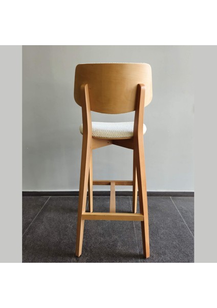 Belis Ahşap Bar Sandalyesi, Masif Ahşap Iskelet, Modern Tasarım fırsatları