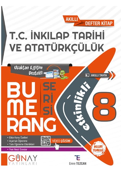 8. Sınıf Bumerang Serisi Etkinlikli Türkçe Inkılap Tarihi Seti 2026 Güncel Basım modelleri