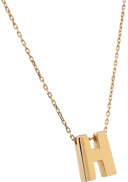 - 14 Ayar H Harfli Hayalet Zincirli Altın Kolye fiyatları