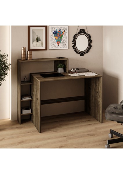 Amber Çalışma Masası – Raflı, Modern Bilgisayar Masası fiyatları