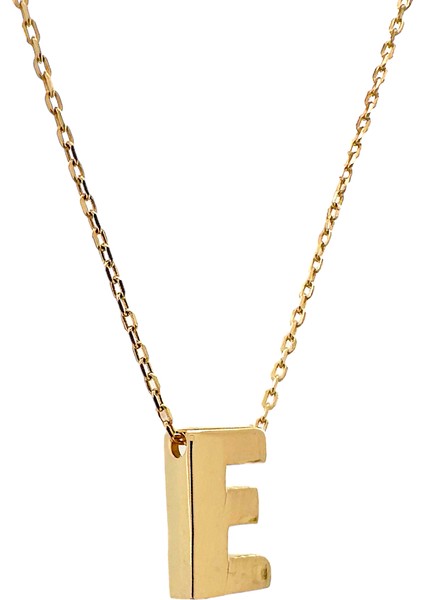 - 14 Ayar E Harfli Hayalet Zincirli Altın Kolye fiyatları