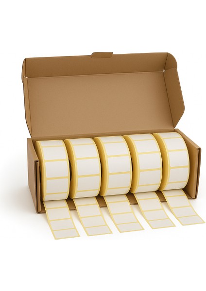 70X100 mm Barkod Termal Etiket 500 Net Sarım 5 Rulo (500 Sarım x 5 Rulo Toplam 2500 Sarım) fiyatları