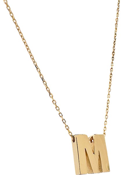 - 14 Ayar M Harfli Hayalet Zincirli Altın Kolye fiyatları