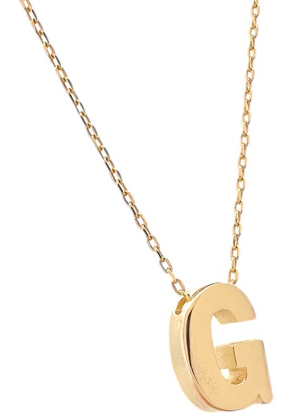 - 14 Ayar G Harfli Hayalet Zincirli Altın Kolye fiyatları