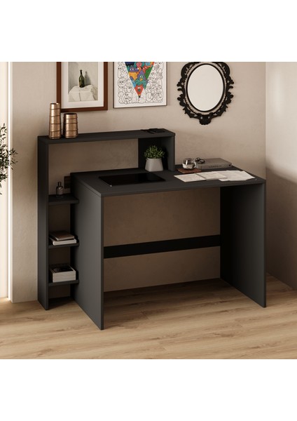 Amber Çalışma Masası – Raflı, Modern Bilgisayar Masası modelleri