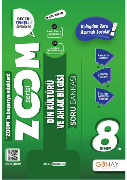 8. Sınıf Zoom Serisi Türkçe Matematik Din Kültürü ve Ahlak Bilgisi Soru Bankası Seti 2026 Güncel Basım fırsatları