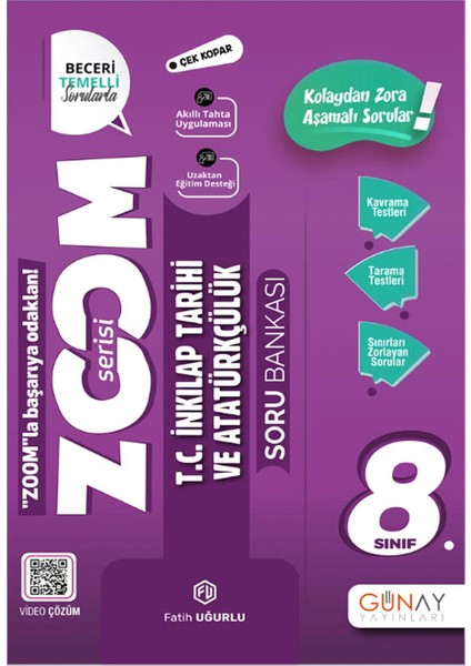 8. Sınıf Zoom Serisi Türkçe Matematik Fen Bilimleri Inkılap Tarihi Din Kültürü ve Ahlak Bilgisi Soru Bankası Seti 2026 Güncel Basım indirimleri
