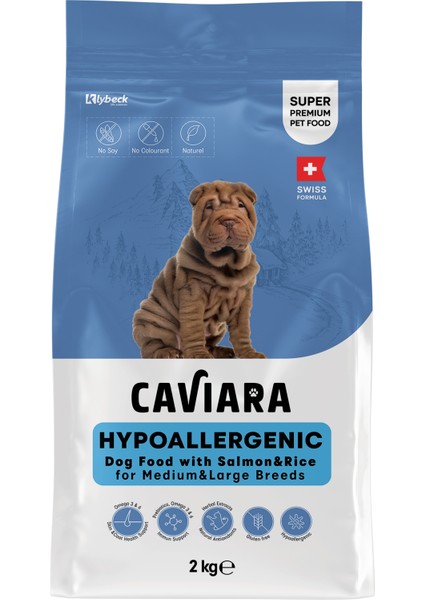 Hipoalerjenik Somonlu ve Pirinçli Orta & Büyük Irk Yetişkin Köpek Maması 2 kg