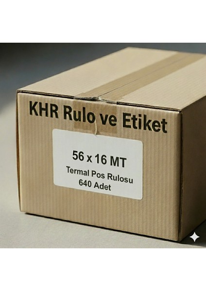 56X16 mt Termal Pos Rulosu (640 Adet) - (1 Koli) Yüksek Kaliteli Yazarkasa Rulosu modelleri