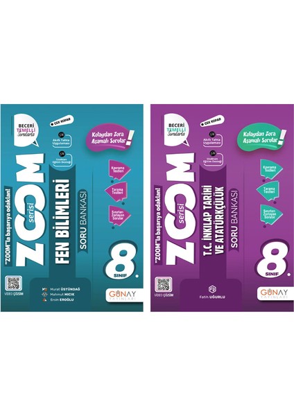 8. Sınıf Zoom Serisi Fen Bilimleri Inkılap Tarihi Soru Bankası Seti 2026 Güncel Basım