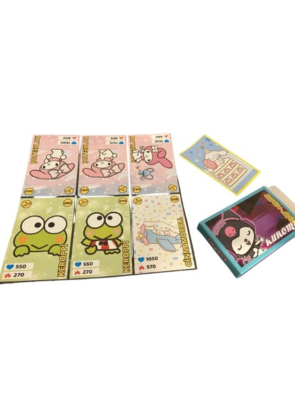 Kuromi My Melody Puzzle Kart Sticker Seti | Kawaii Anime Koleksiyon fırsatları