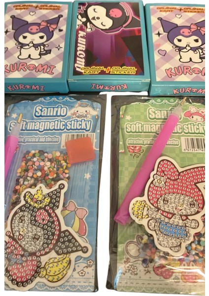 Kuromi My Melody Puzzle Kart Sticker Seti | Kawaii Anime Koleksiyon indirimleri